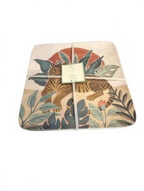 Square Tropical Tiger Decorative Plates
